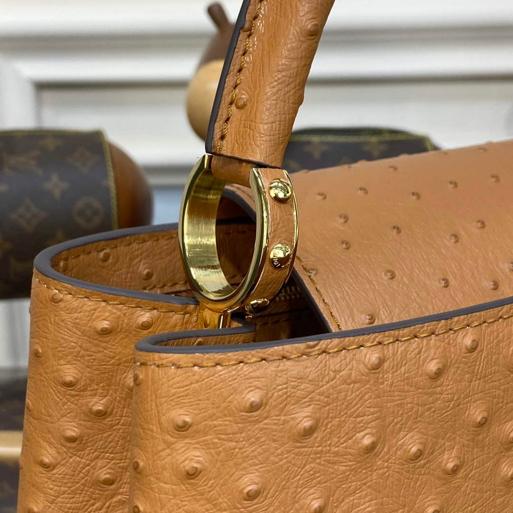 LV N81279 Louis Vuitton Capucines MM Handbag Brown