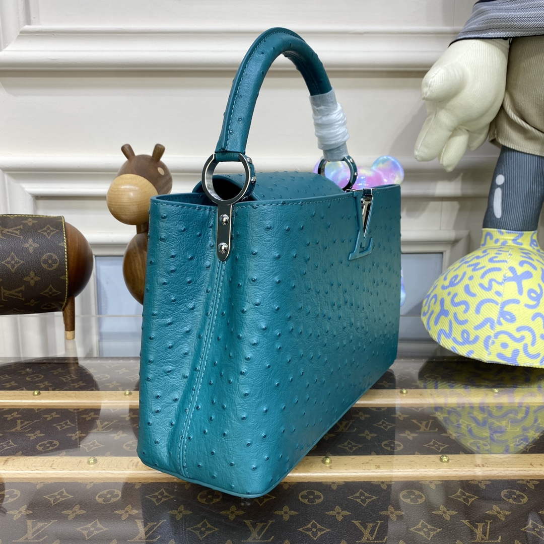 LV N81279 Louis Vuitton Capucines MM Handbag Lake blue - Default Title - View 3