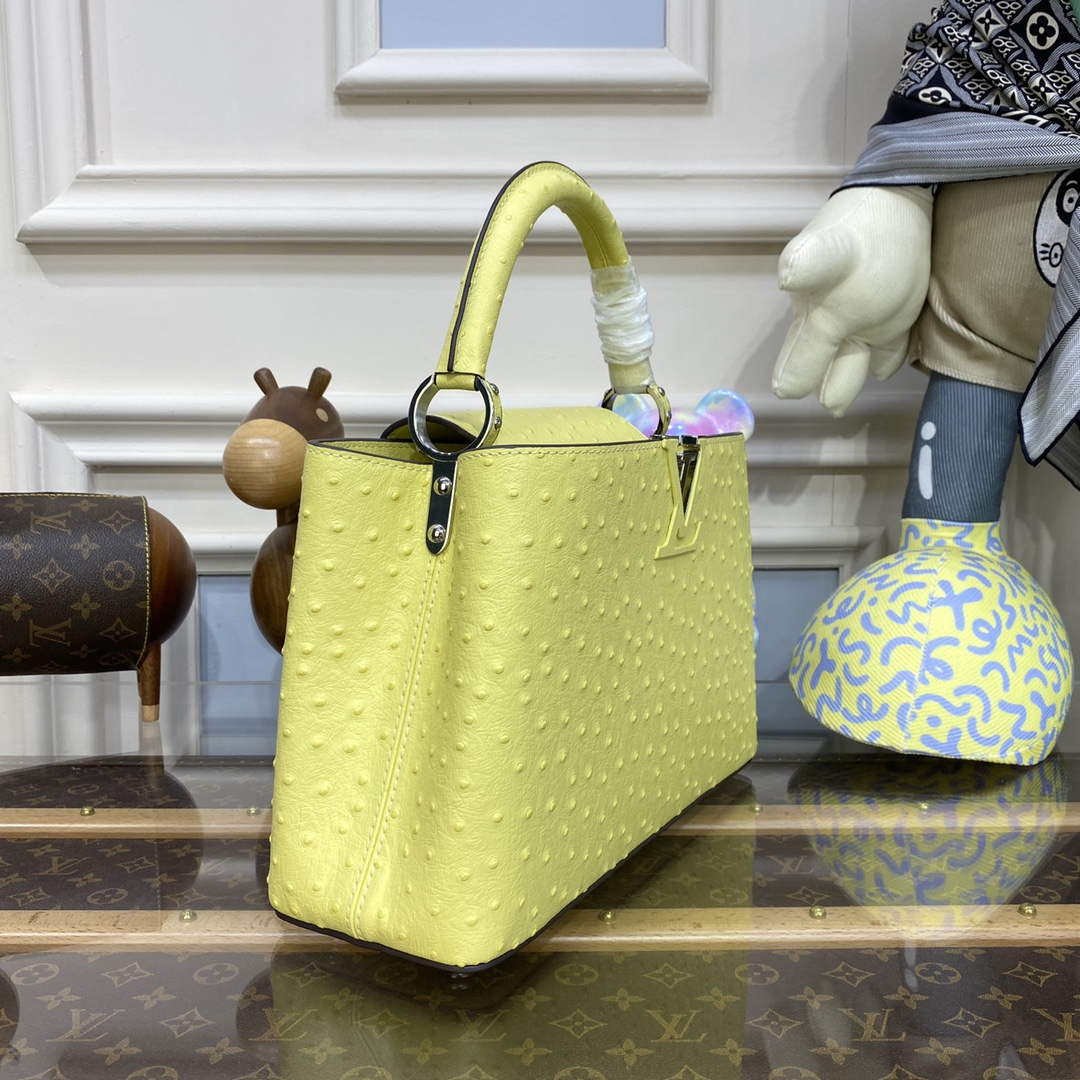 LV N81279 Louis Vuitton Capucines MM Handbag lemon yellow - Default Title - View 3