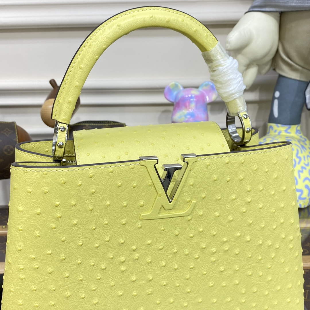 LV N81279 Louis Vuitton Capucines MM Handbag lemon yellow - Default Title - View 5