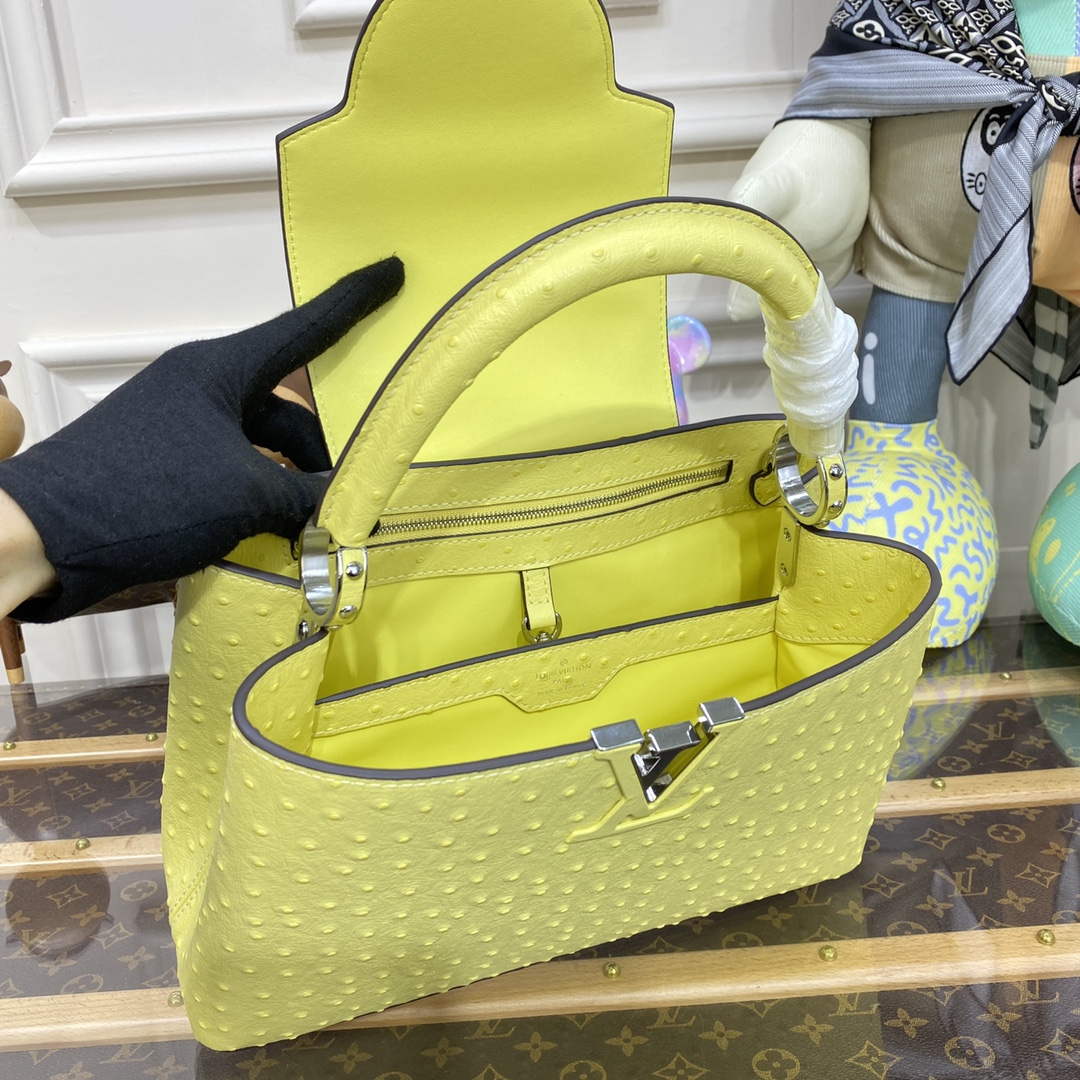LV N81279 Louis Vuitton Capucines MM Handbag lemon yellow - Default Title - View 9