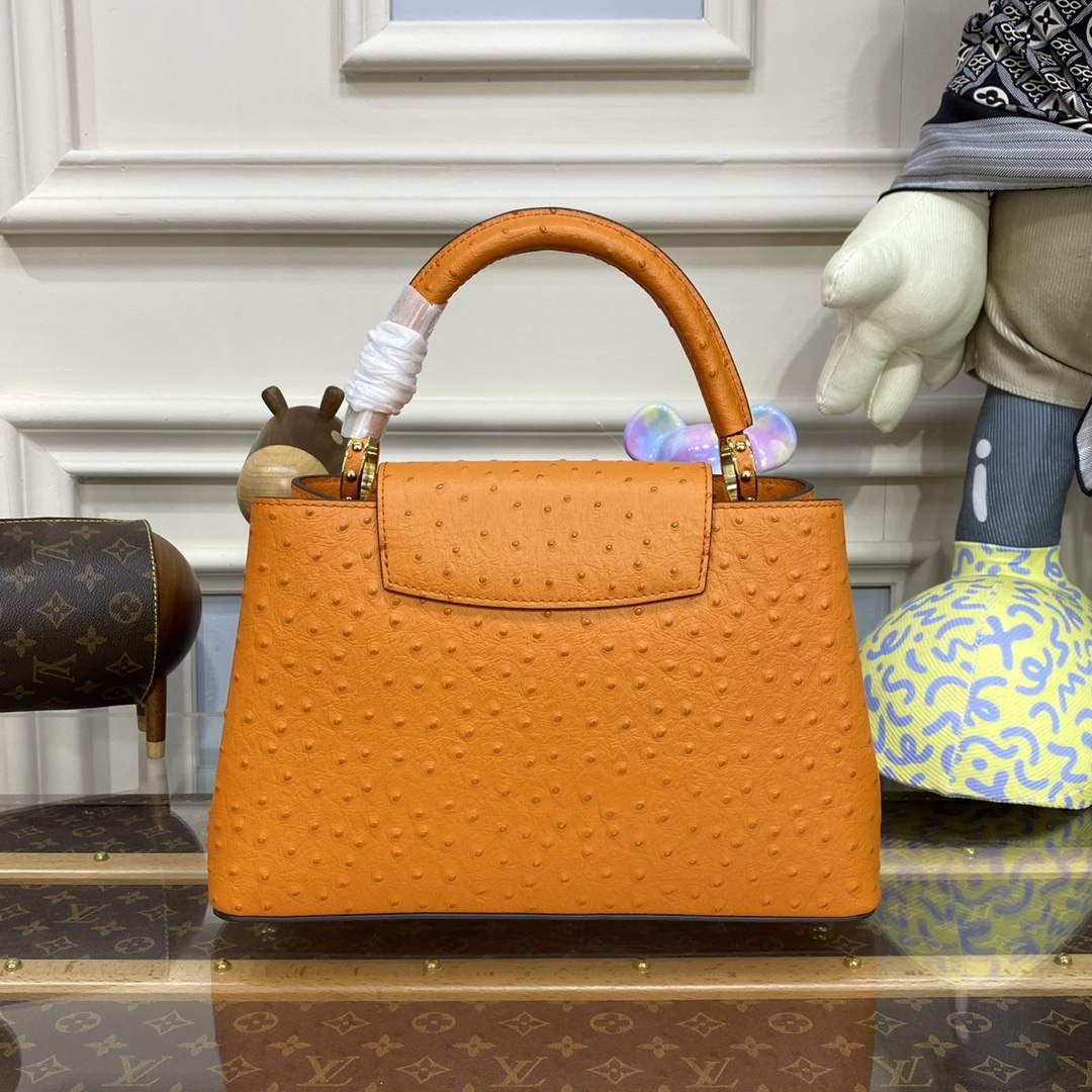 LV N81279 Louis Vuitton Capucines MM Handbag Orange - Default Title - View 2