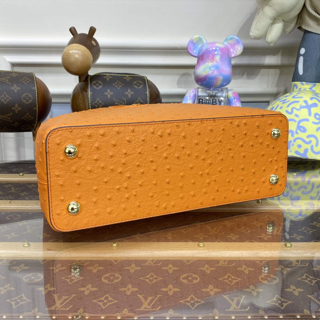 LV N81279 Louis Vuitton Capucines MM Handbag Orange - Default Title - View 4