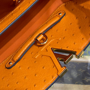 LV N81279 Louis Vuitton Capucines MM Handbag Orange - Default Title - View 7