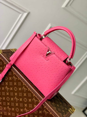 LV N81279 Louis Vuitton Capucines MM Handbag Plum - Default Title - View 1