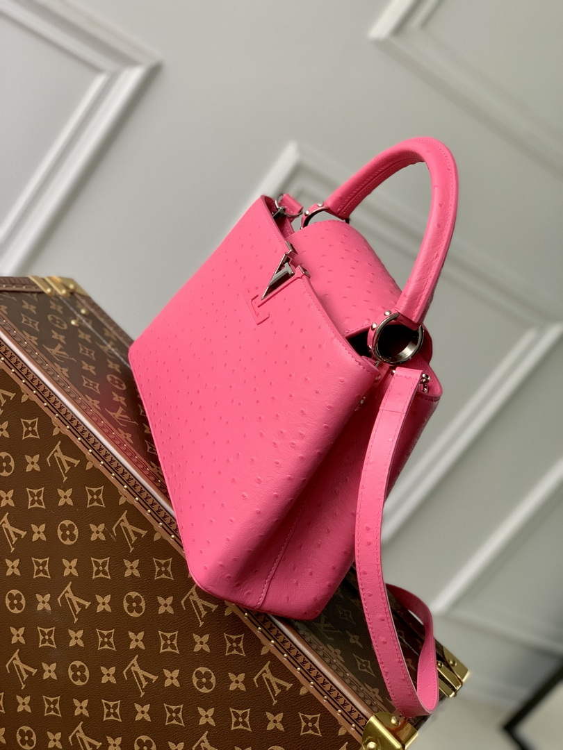 LV N81279 Louis Vuitton Capucines MM Handbag Plum - Default Title - View 3