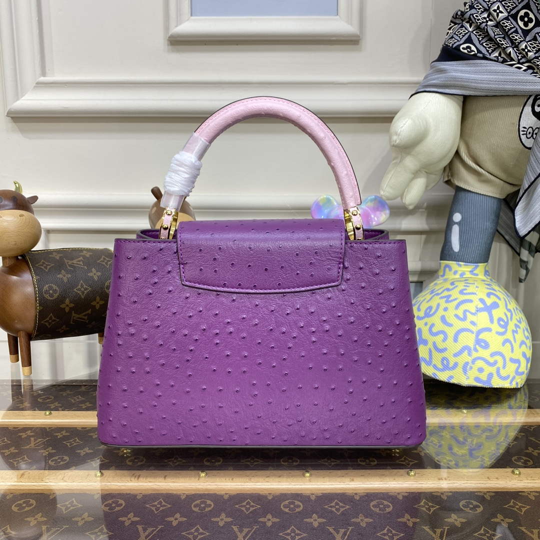 LV N81279 Louis Vuitton Capucines MM Handbag Purple - Default Title - View 2