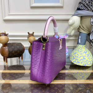 LV N81279 Louis Vuitton Capucines MM Handbag Purple - Default Title - View 3