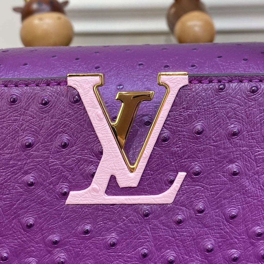 LV N81279 Louis Vuitton Capucines MM Handbag Purple