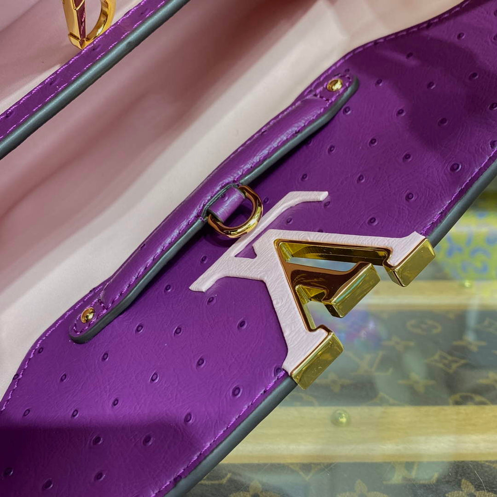 LV N81279 Louis Vuitton Capucines MM Handbag Purple