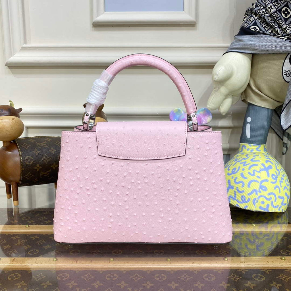 LV N81279 Louis Vuitton Capucines MM Handbag Rose Calypso