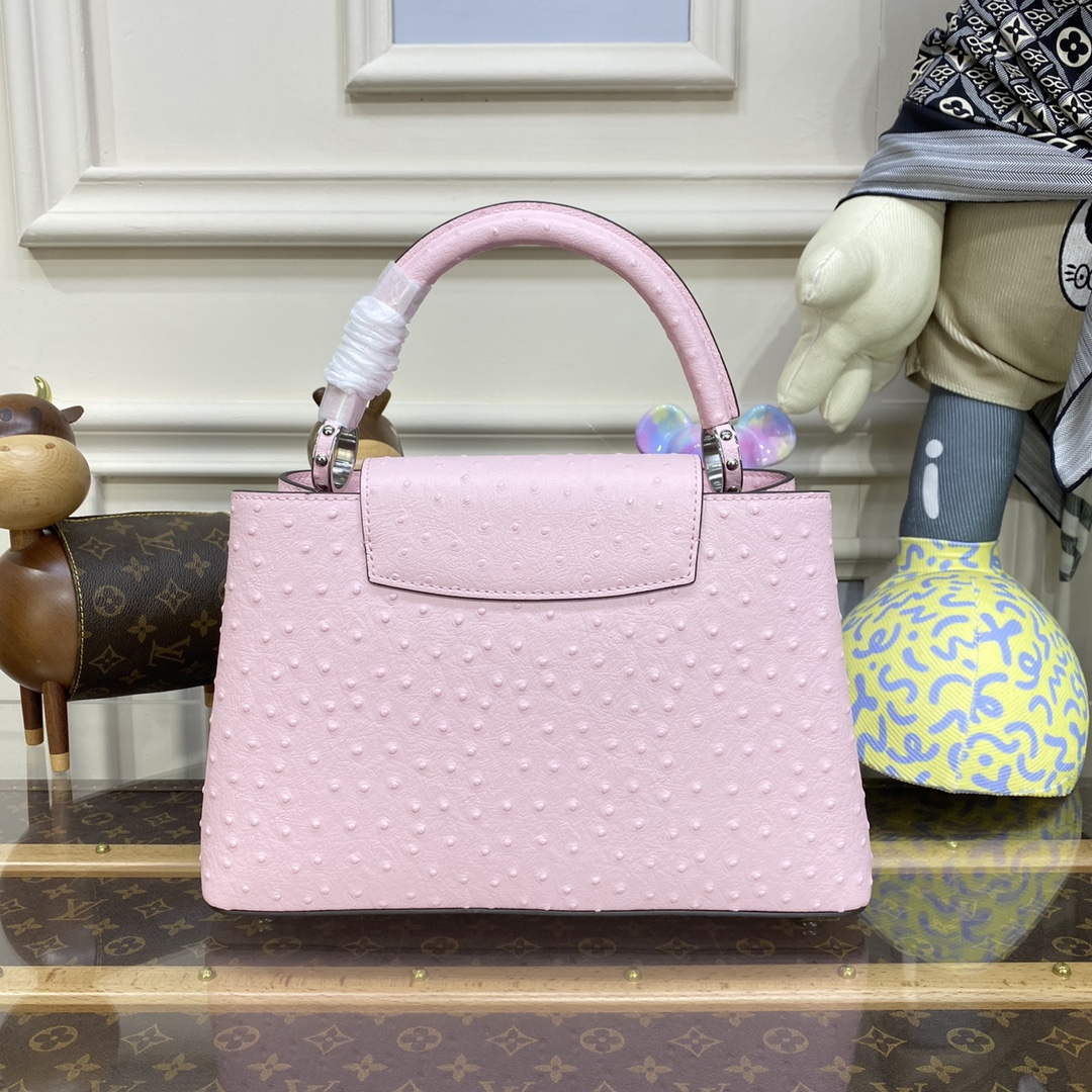 LV N81279 Louis Vuitton Capucines MM Handbag Rose Calypso - Default Title - View 2