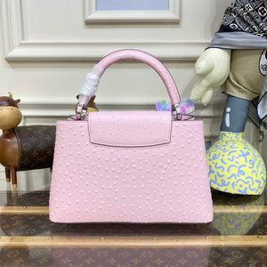 LV N81279 Louis Vuitton Capucines MM Handbag Rose Calypso - Default Title - View 2