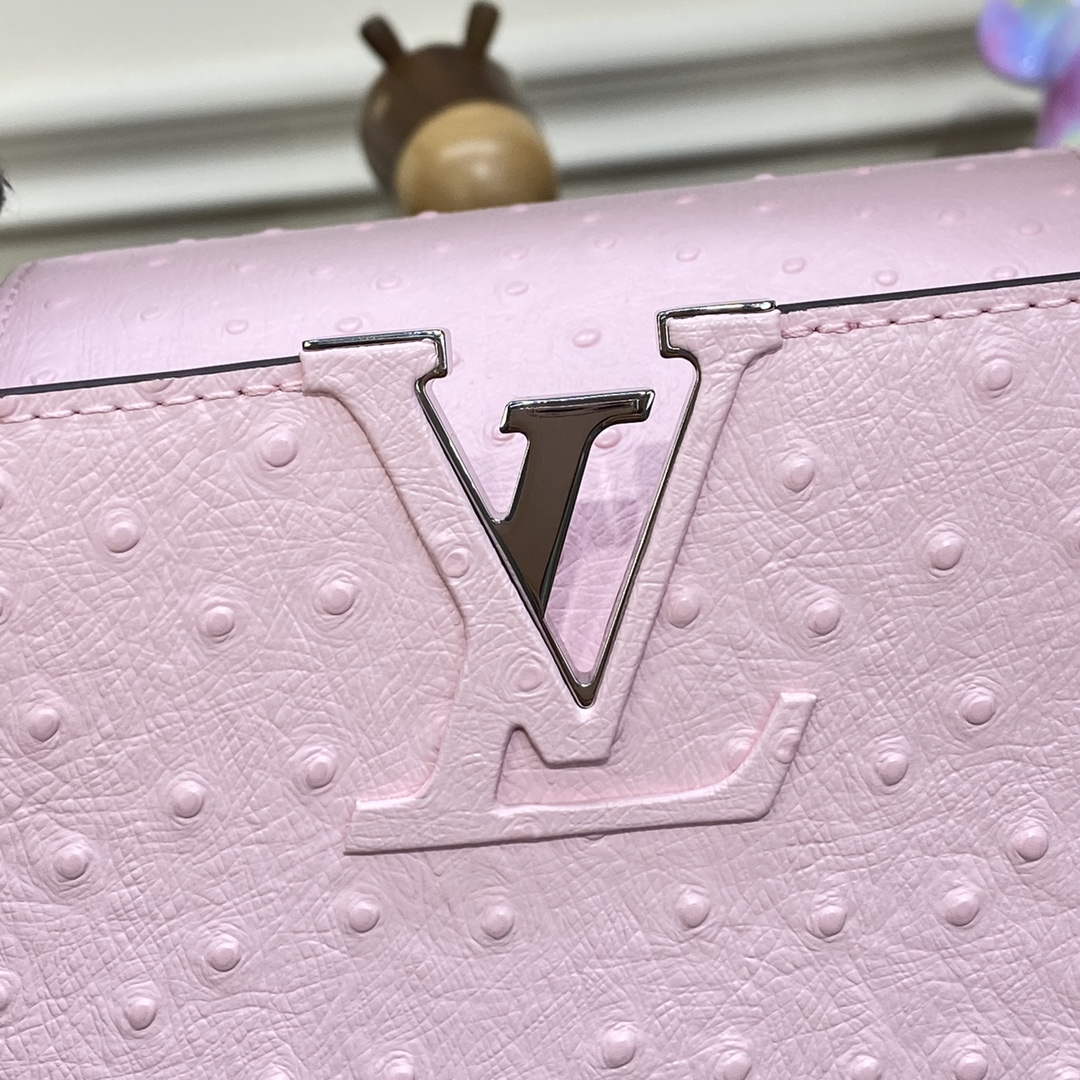 LV N81279 Louis Vuitton Capucines MM Handbag Rose Calypso - Default Title - View 6