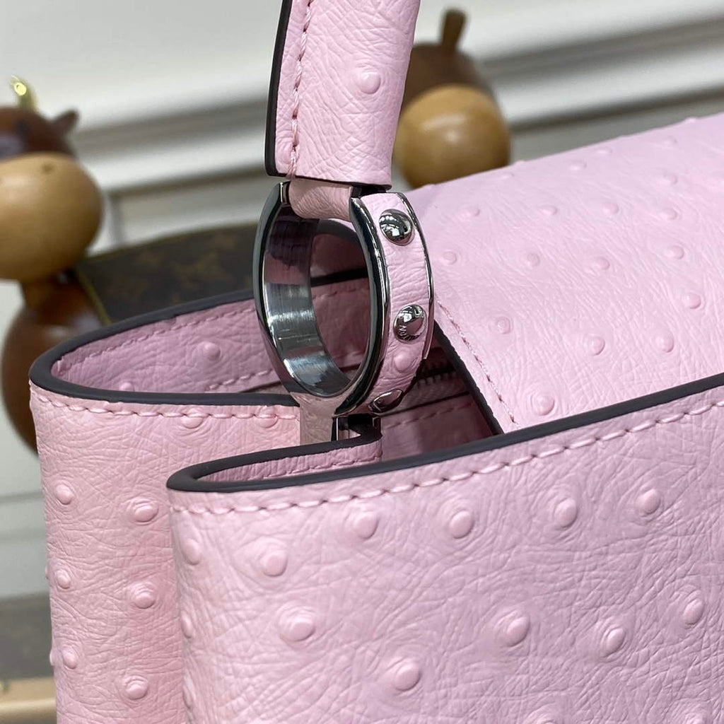 LV N81279 Louis Vuitton Capucines MM Handbag Rose Calypso