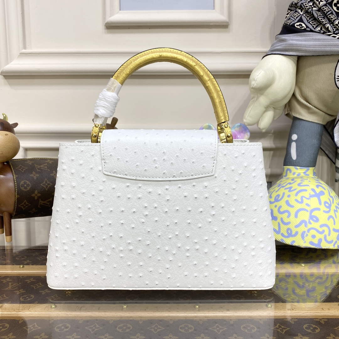 LV N81279 Louis Vuitton Capucines MM Handbag White - Default Title - View 2
