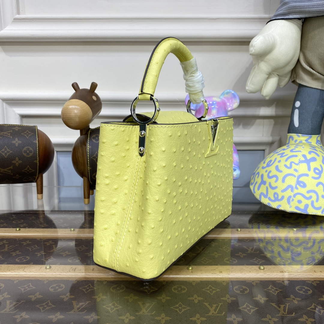 LV N81523 Louis Vuitton Capucines BB Handbag lemon yellow