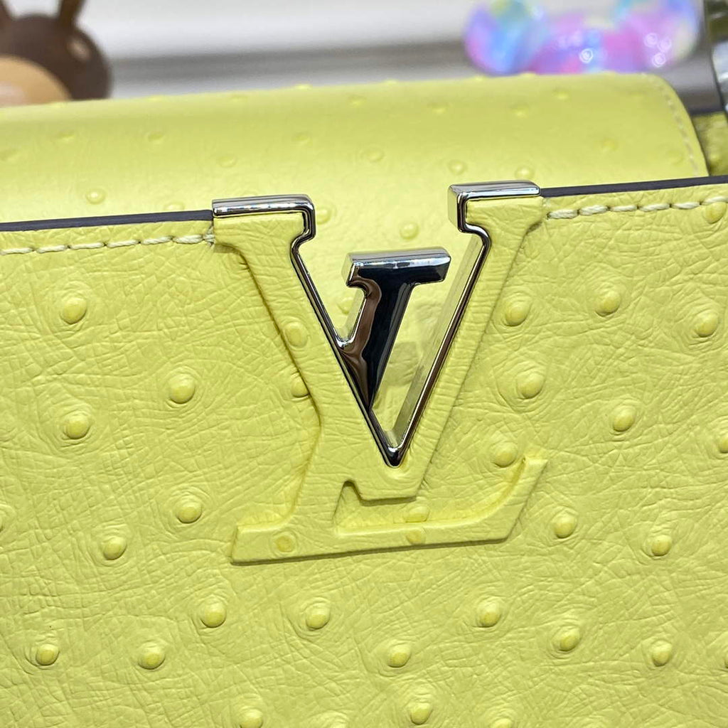 LV N81523 Louis Vuitton Capucines BB Handbag lemon yellow
