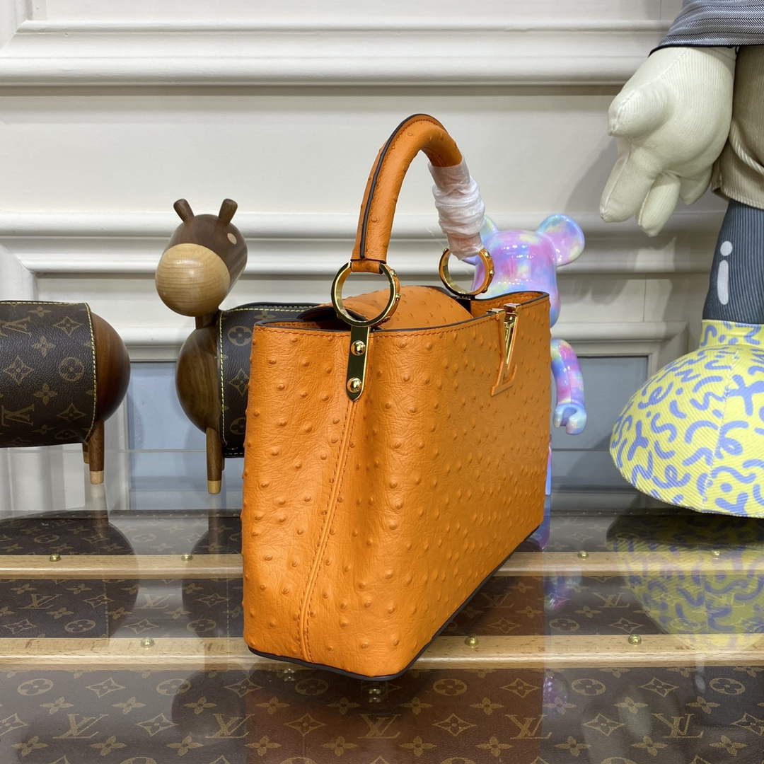 LV N81523 Louis Vuitton Capucines BB Handbag Orange - Default Title - View 3