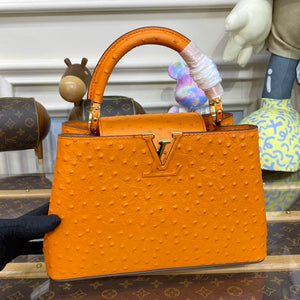 LV N81523 Louis Vuitton Capucines BB Handbag Orange - Default Title - View 5