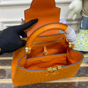 LV N81523 Louis Vuitton Capucines BB Handbag Orange - Default Title - View 9