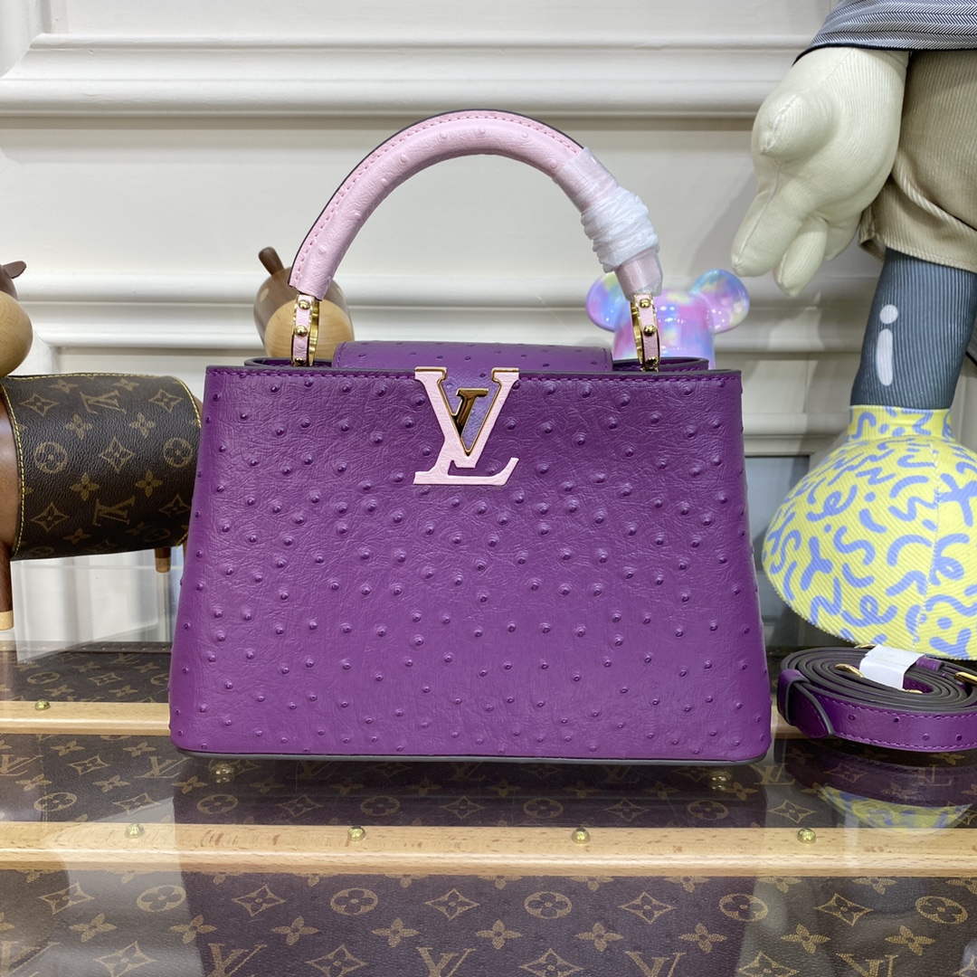 LV N81523 Louis Vuitton Capucines BB Handbag Purple - Default Title - View 1