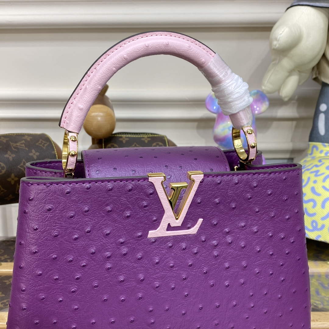 LV N81523 Louis Vuitton Capucines BB Handbag Purple - Default Title - View 5