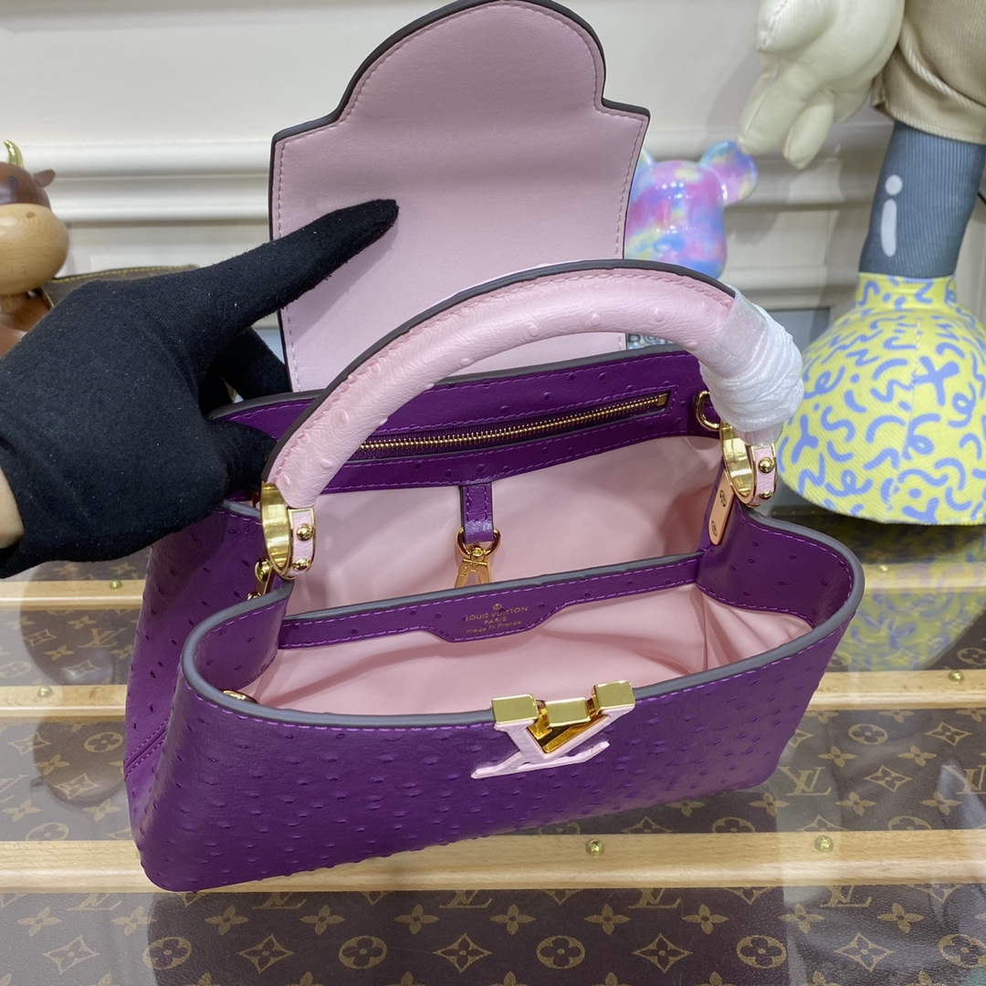 LV N81523 Louis Vuitton Capucines BB Handbag Purple - Default Title - View 9