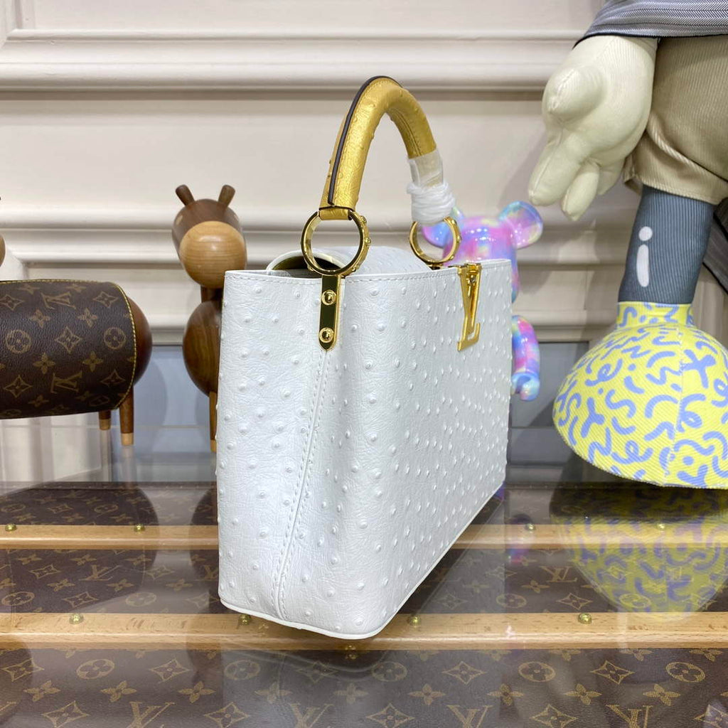 LV N81523 Louis Vuitton Capucines BB Handbag White