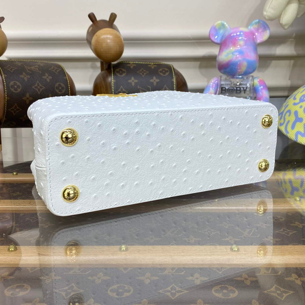 LV N81523 Louis Vuitton Capucines BB Handbag White