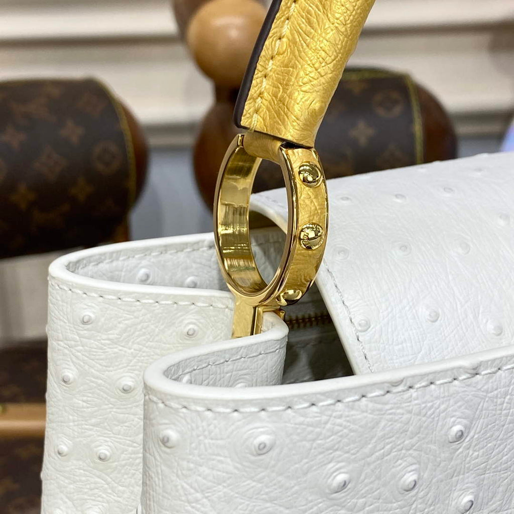 LV N81523 Louis Vuitton Capucines BB Handbag White