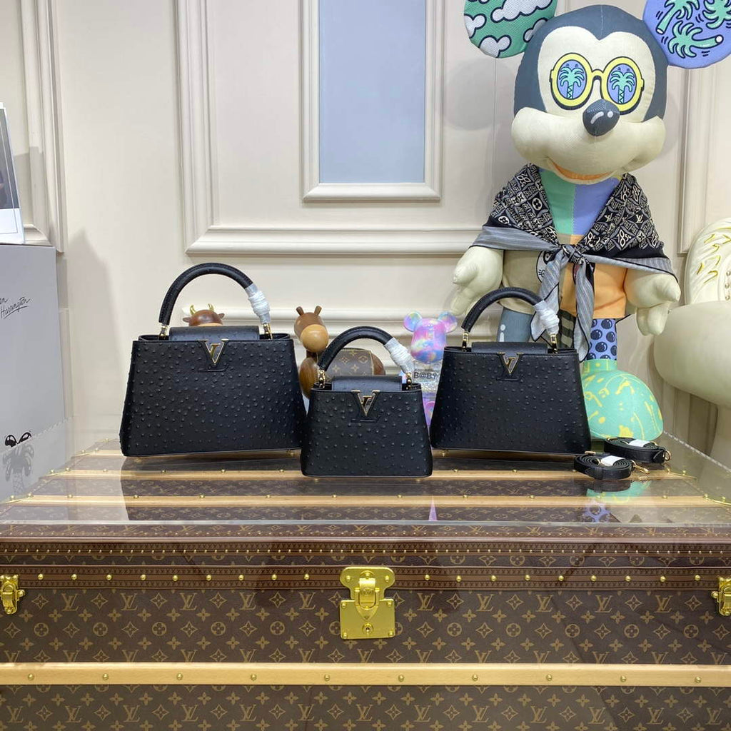 LV N81523 Louis Vuitton Capucines Mini Handbag Black