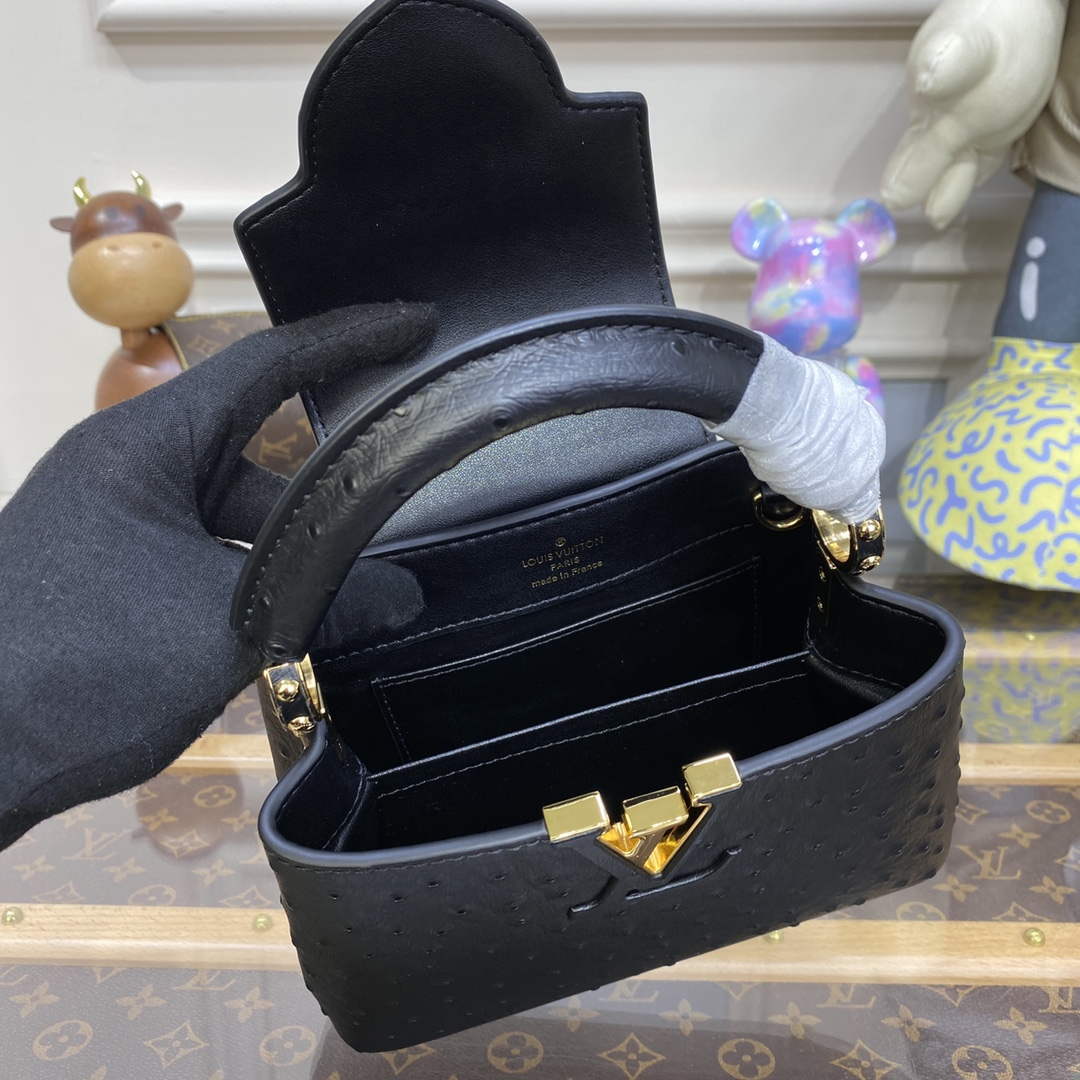 LV N81523 Louis Vuitton Capucines Mini Handbag Black - Default Title - View 10