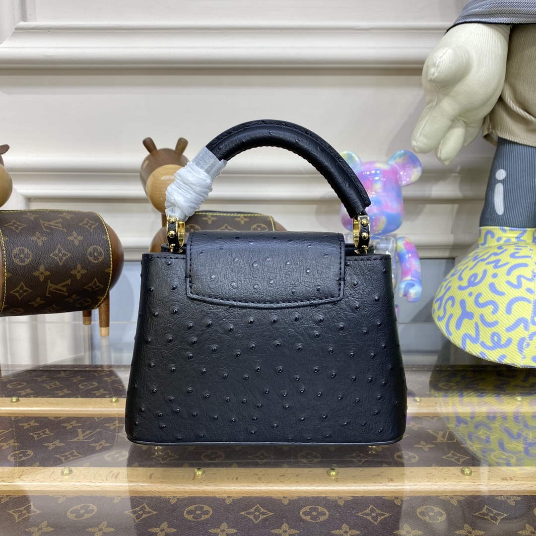 LV N81523 Louis Vuitton Capucines Mini Handbag Black - Default Title - View 3
