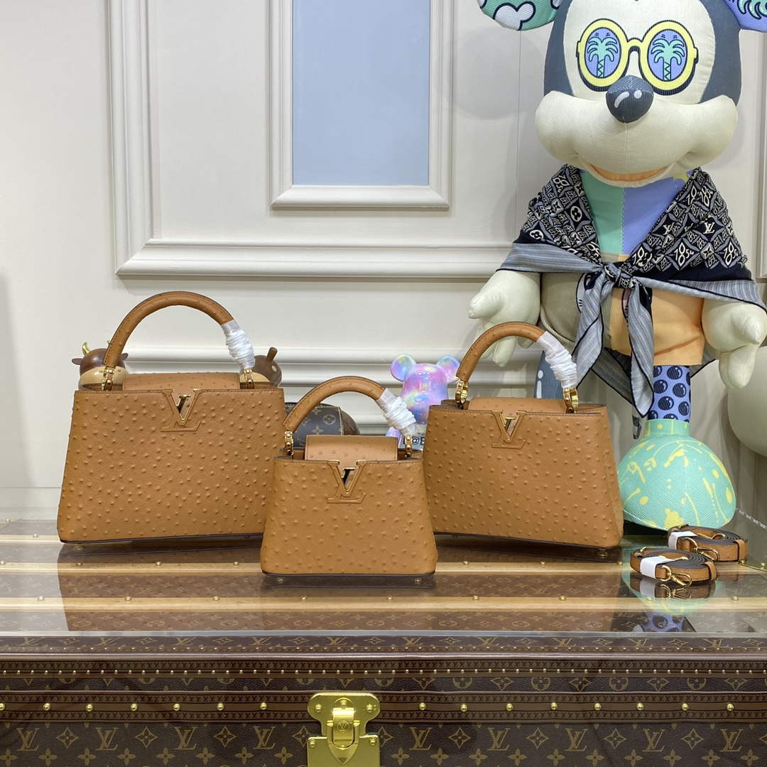 LV N81523 Louis Vuitton Capucines Mini Handbag Brown - Default Title - View 2