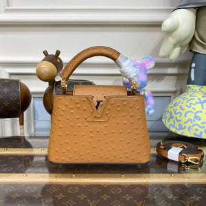 LV N81523 Louis Vuitton Capucines Mini Handbag Brown - Default Title - View 1