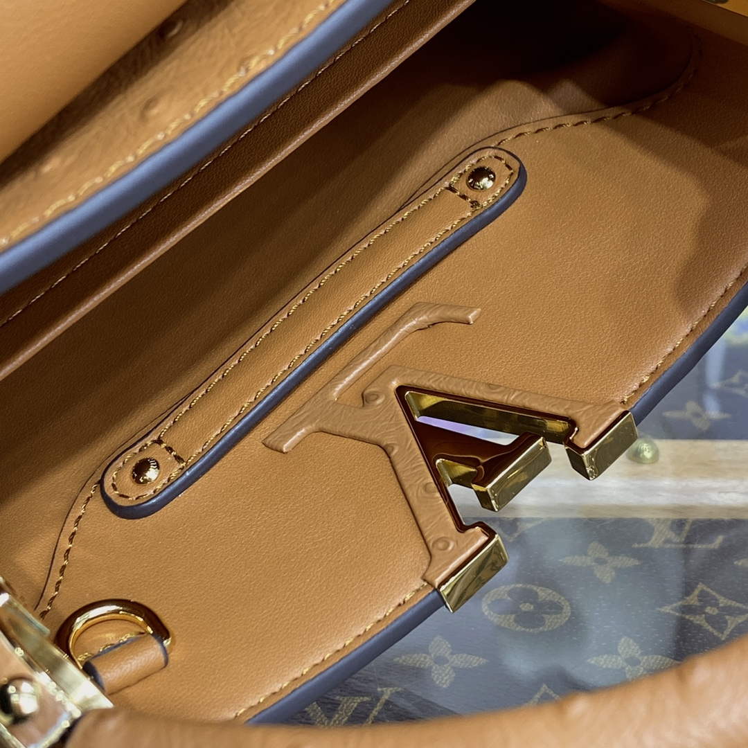 LV N81523 Louis Vuitton Capucines Mini Handbag Brown