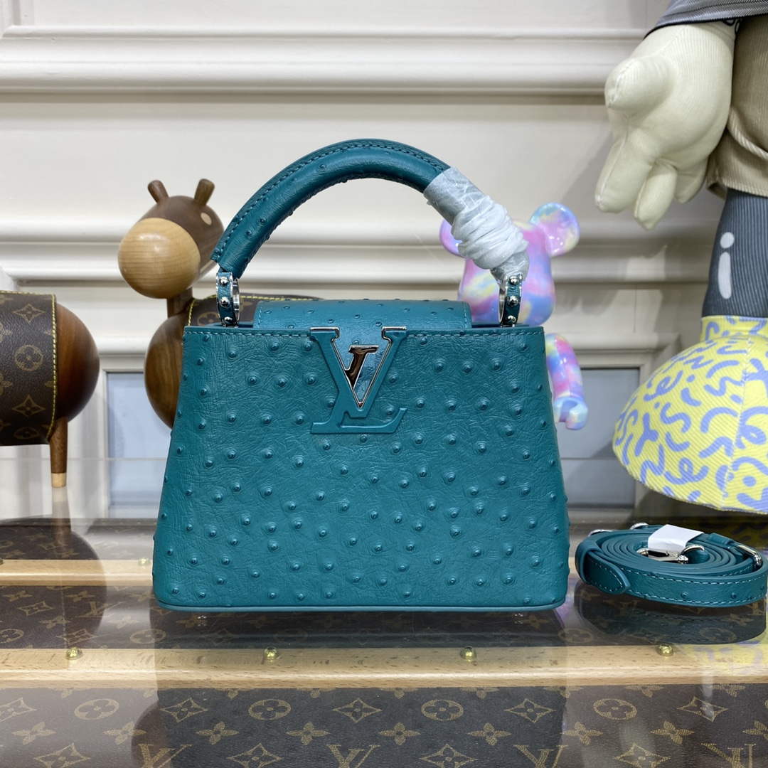 LV N81523 Louis Vuitton Capucines Mini Handbag Lake blue - Default Title - View 1