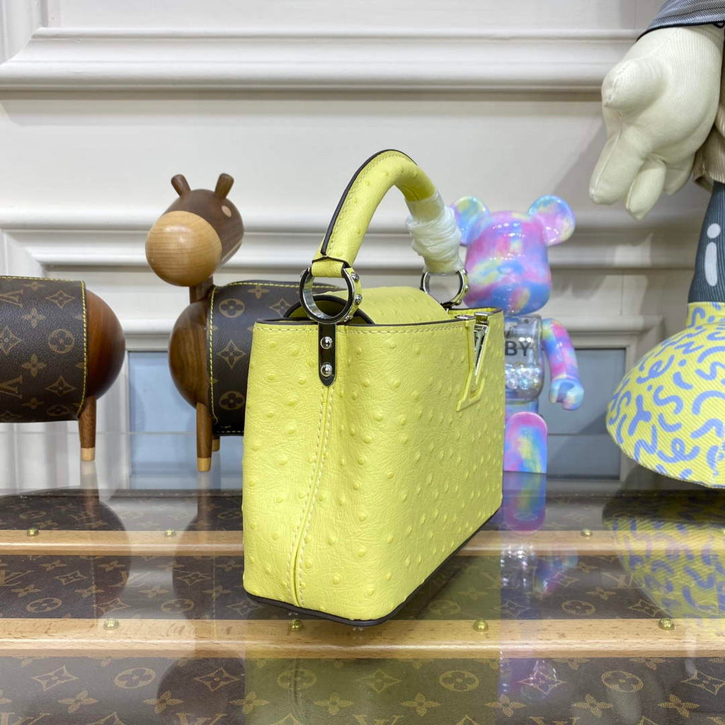 LV N81523 Louis Vuitton Capucines Mini Handbag lemon yellow