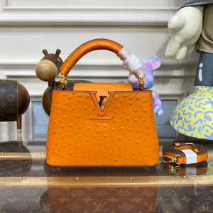 LV N81523 Louis Vuitton Capucines Mini Handbag Orange - Default Title - View 1