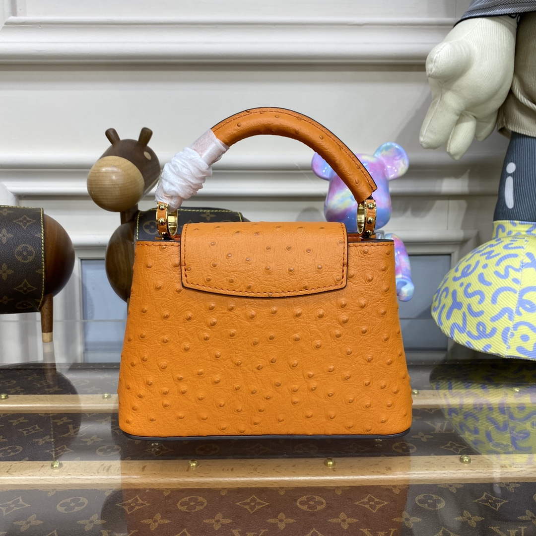 LV N81523 Louis Vuitton Capucines Mini Handbag Orange - Default Title - View 2