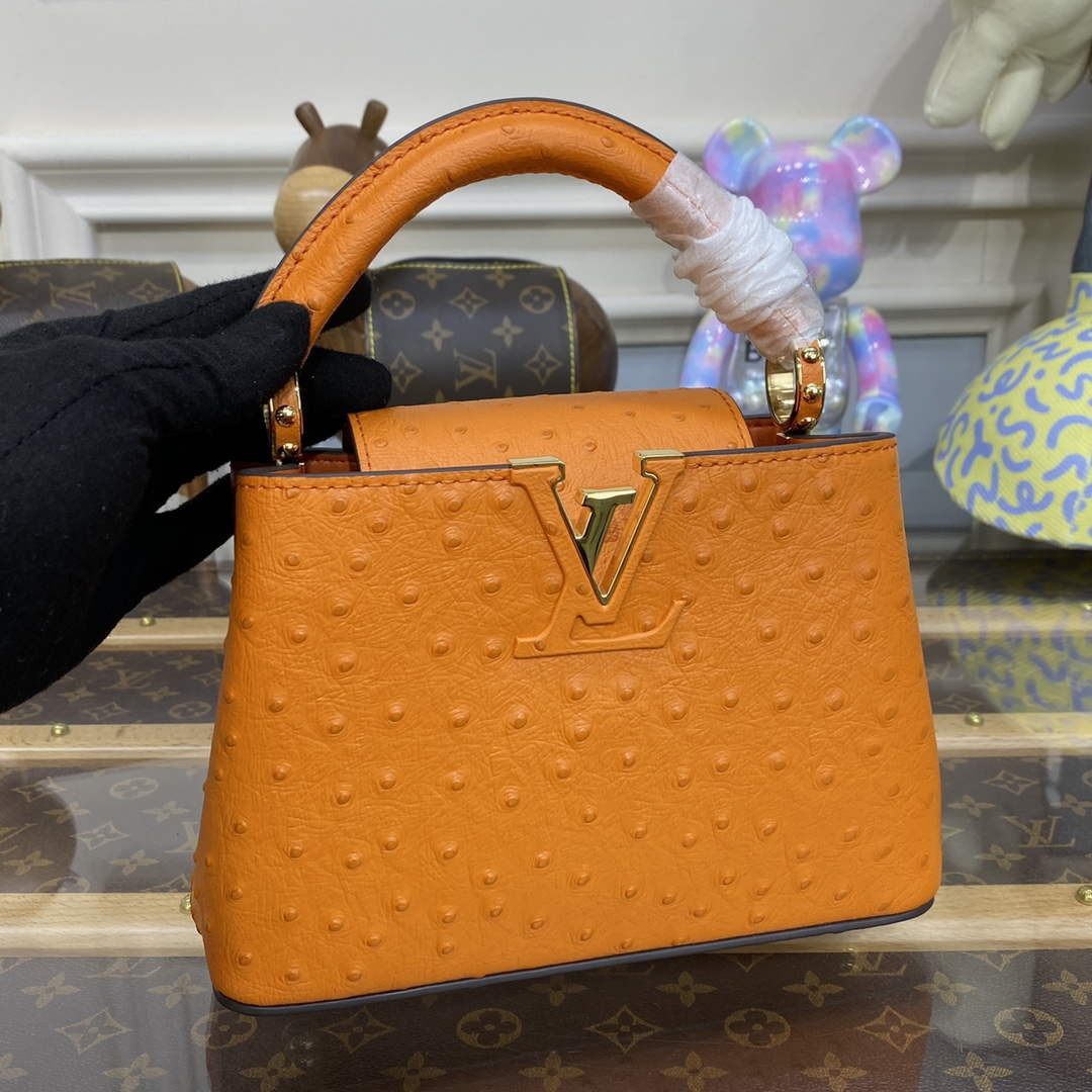 LV N81523 Louis Vuitton Capucines Mini Handbag Orange - Default Title - View 5