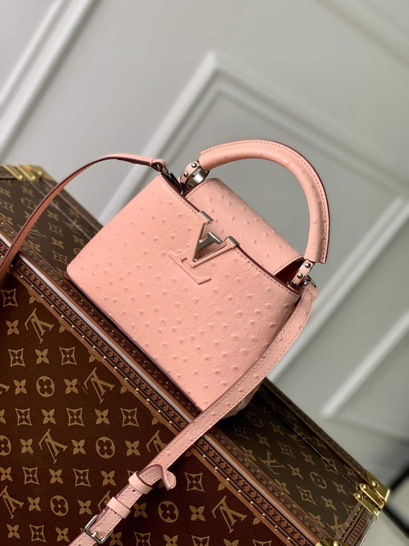 LV N81523 Louis Vuitton Capucines Mini Handbag Pink - Default Title - View 1