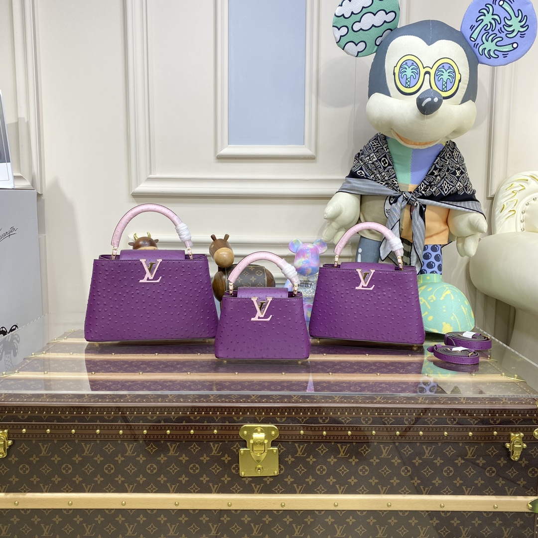 LV N81523 Louis Vuitton Capucines Mini Handbag Purple - Default Title - View 2