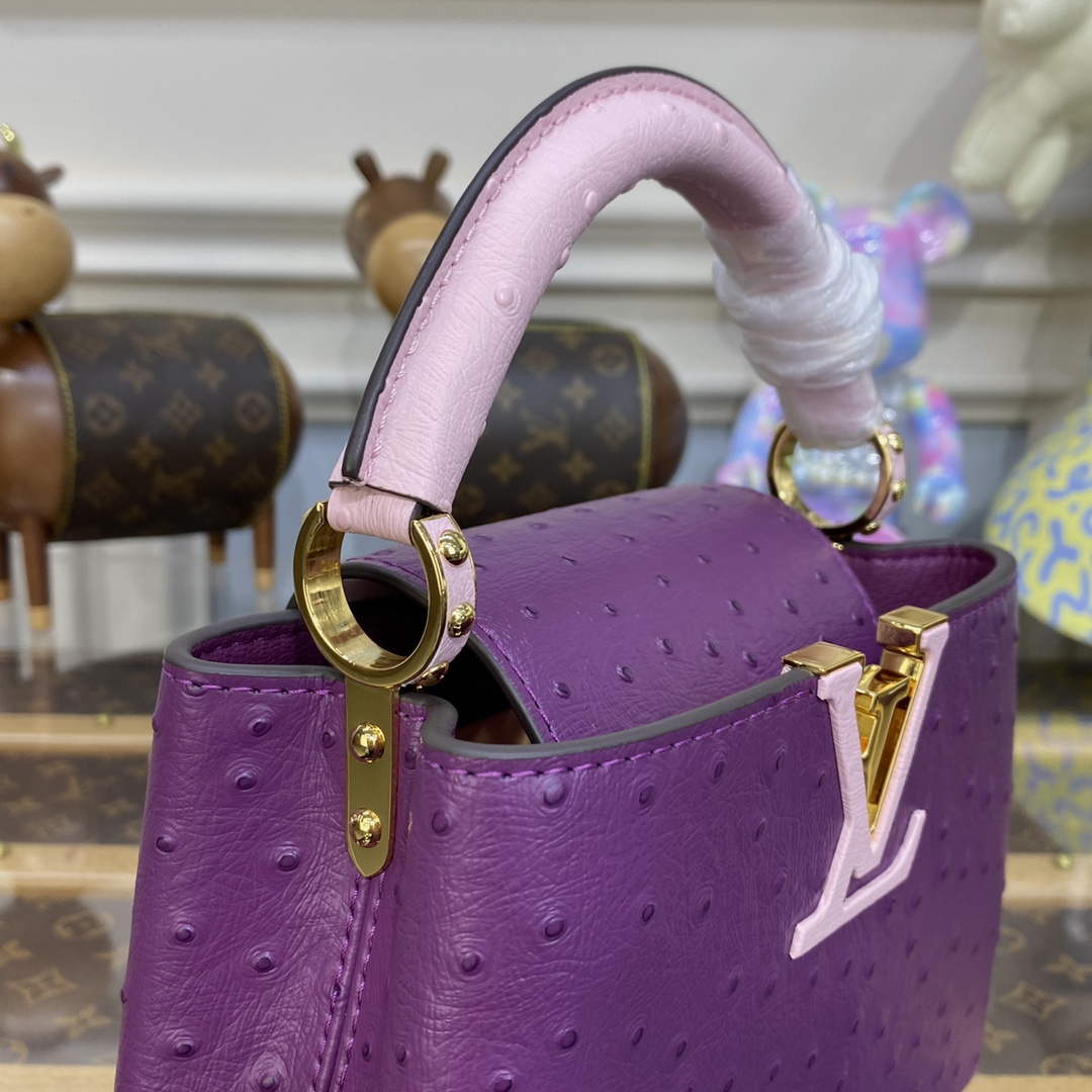 LV N81523 Louis Vuitton Capucines Mini Handbag Purple