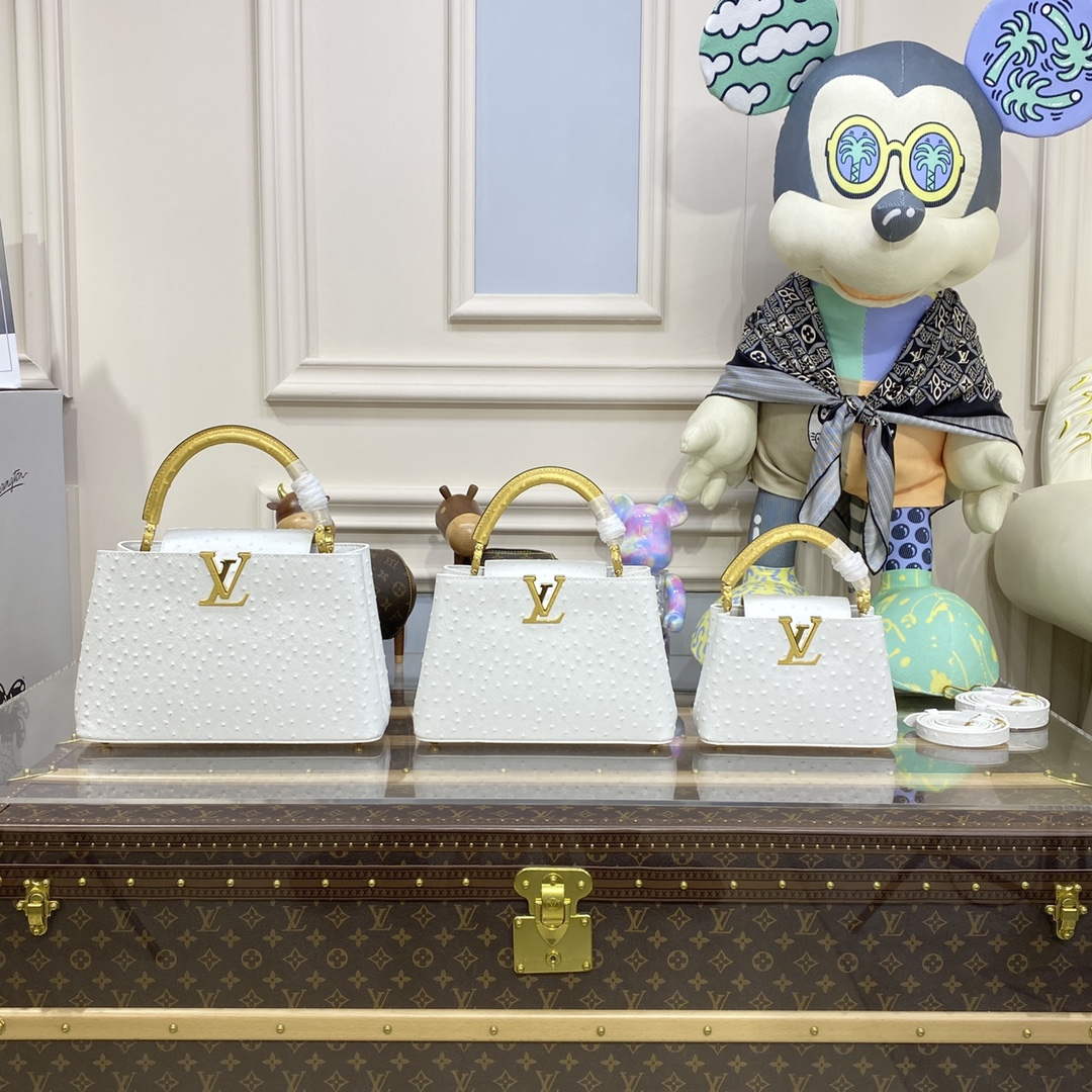 LV N81523 Louis Vuitton Capucines Mini Handbag White - Default Title - View 2