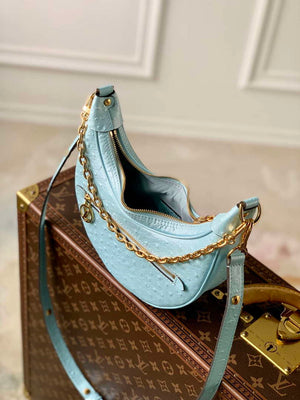LV N85900 Louis Vuitton Loop Pm Ostrich leather Bag Blue Glaze - Default Title - View 9