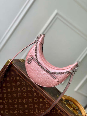 LV N85900 Louis Vuitton Loop Pm Ostrich leather Bag Pink Glaze - Default Title - View 1