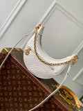 LV N85900 Louis Vuitton Loop Pm Ostrich leather Bag White Pearl