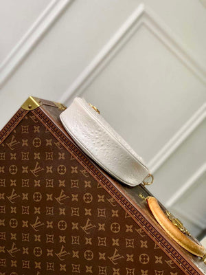 LV N85900 Louis Vuitton Loop Pm Ostrich leather Bag White Pearl - Default Title - View 4